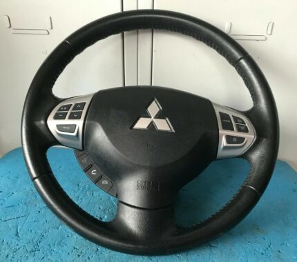 2012 MITSUBISHI OUTLANDER,ZH,09/09-10/12,LEATHER STEERING WHEEL,W/ PHONE CONTROL