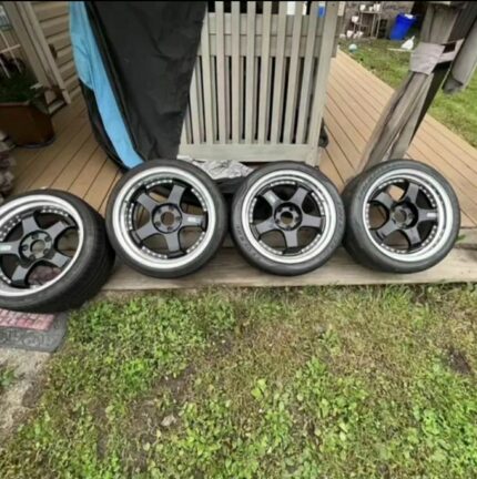 set of 4 Sp1 3 piece wheels and tyres For Lancer sedans