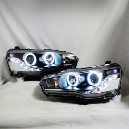 Super Rare Good Condition VARIS Lancer Evolution Lancer Evolution 10 CZ4A Squid Ring Headlight Headlamp Left and Right CY4A Galant Fortis