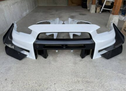 Mitsubishi  Lancer Evo X Varis V1 front bumper with voltex side blades and a pair of body fenders