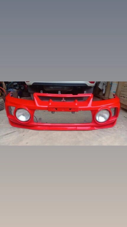 OEM front bumper with side fenders and side skirts for lancer evo 4