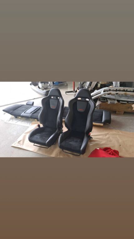 Original half Alcantara half leather front and rear seats for lancer evo 9.