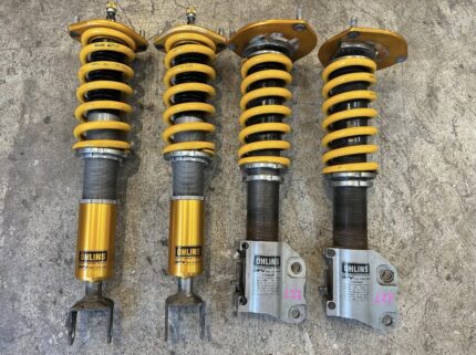 Mitsubishi Lancer Evo 9 front and rear Original Ohlins coilovers;OEM.