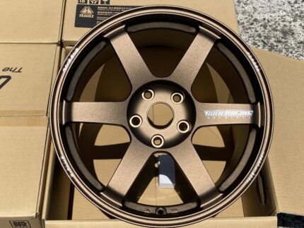 Set of 4 RAYS Volk Racing TE37 Saga S-Plus, finished in the iconic Bronze (Almite) colorway.

This "Sports Plus" variation is a structurally updated, highly robust 1-piece forged monoblock wheel engineered specifically to manage the increased weight, horsepower, and braking demands of modern high-performance sports cars.